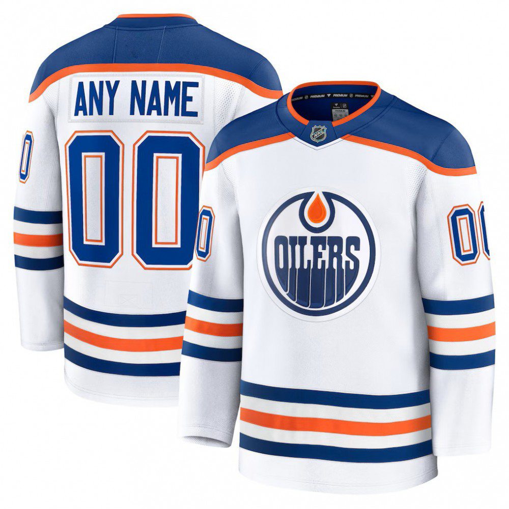 Edmonton Oilers Away White Premium Custom Jersey-Pro Kit Vault | Brand New 26/27 Sports Jerseys
